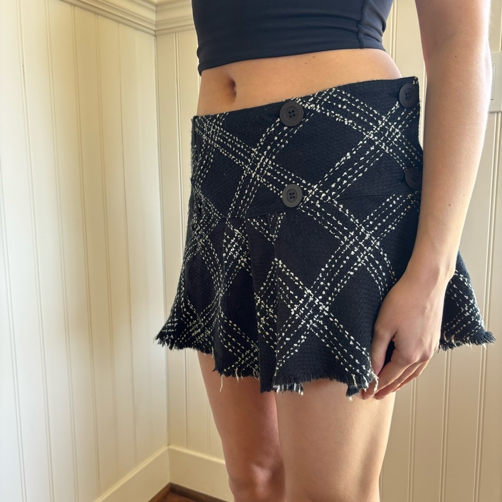 Vintage made in Spain plaid mini skirt!